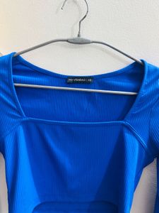 Blue Long Sleeve Top