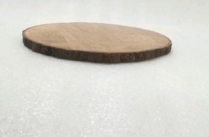 Round Wooden Chopping Board With Bark