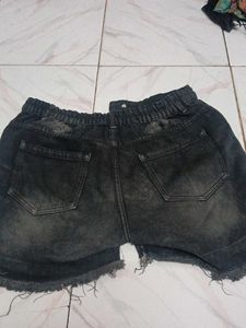 Distressed Denim Shorts