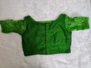 GREEN FULLY STITCHED BLOUSE