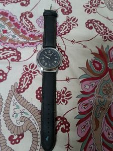 Mens Black Wristwatch