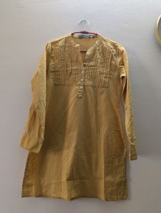 Yellow Colour Cotton kurta