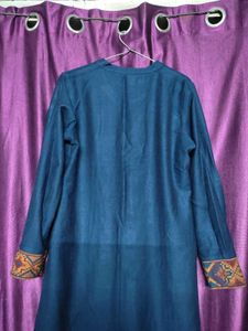 🌸 Blue Kurta Himachali Embroidery