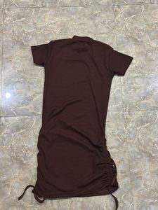 Brown Bodycon Mini Dress