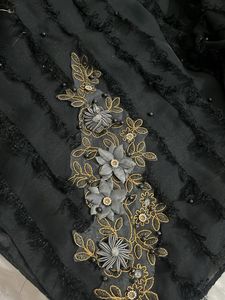 Black Hijab with Fringe