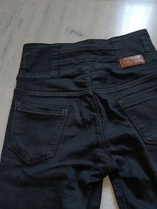 High-Waisted Black Jeans