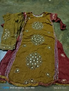 11 12 Years Old Girls Trauzar Kurta And Shrag