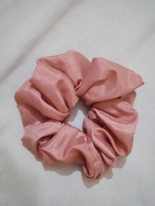 Peach Silk Scrunchie