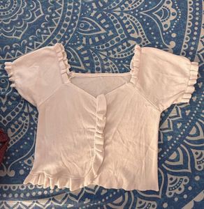 Cute Ruffle Knit Top