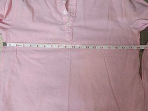 Pink Button-Down Blouse
