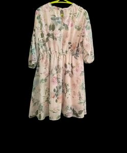 SASSAFRAS Women&#39;s Fit and Flare Multicolored Dress