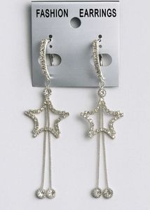 Star Dangle Rhinestone Earrings
