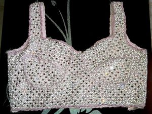 Mirror Work Blouse And Flare Lengha