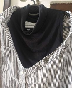 Striped Button-Down Top