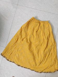 Yellow A-Line Skirt