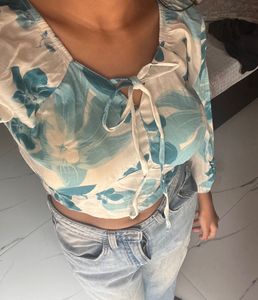 Zara Floral Print Crop Top
