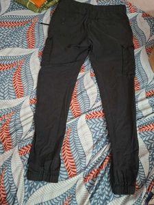 Black Cargo Jogger Pants
