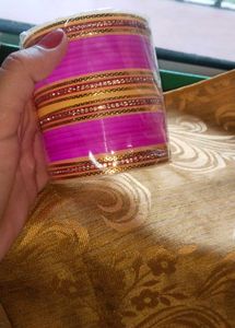 Pinkish Purple Chudi Set