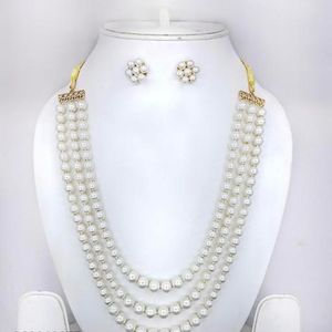 Elegant Pearl Necklace & Earring Set