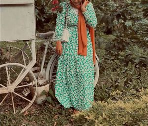 Floral Green Maxi Dress