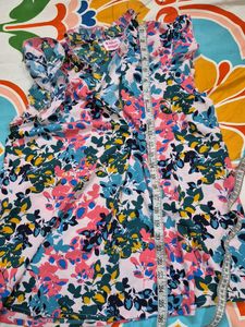 Floral Flutter Sleeve Top
