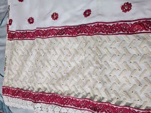 Beautiful White Colour Salwar With Dupatta
