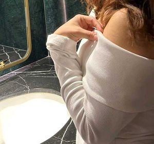 Off-Shoulder Knit Top