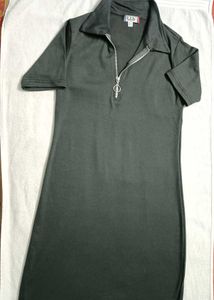 FYK Polo Dress - Dark Grey
