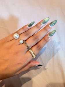 Pearl Detail Ring Set