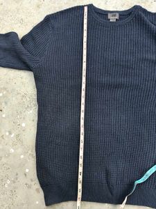 H&amp;M Navy Waffle Knit Sweater