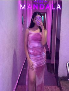 Pink Slit Dress