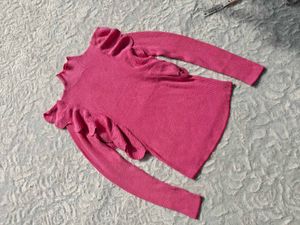 Pink Ruffle Detail Top