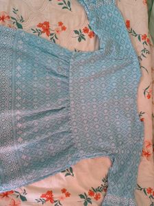 Charming Blue Embroidered Kurta