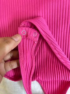 BERSHKA PINK BODYSUIT