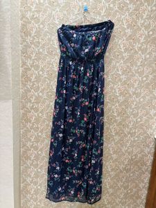 Floral Strapless Maxi Dress