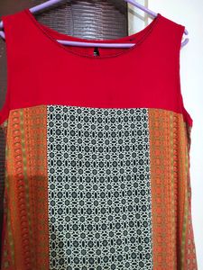 ♥️ Red ♥️ Sleevless Kurti