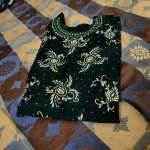 Emerald Green Embroidered Salwar Kameez