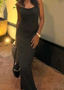 Elegant Black Slip Dress