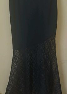 Black Lace Mermaid Maxi Dress