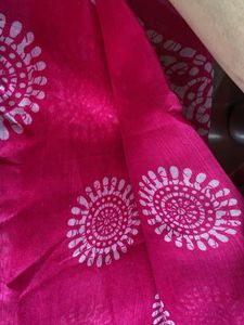 Pink Printed Saree