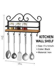 Modern Iron Kitchen Wall Shelf – 17x12 Inch |