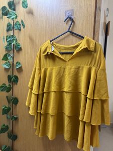 Mustard Tiered Top