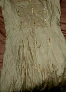 Beautiful Golden Anarkali Dress