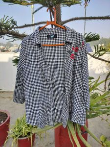 Checkered Embroidered Shirt