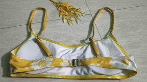 Floral Yellow Bikini Top