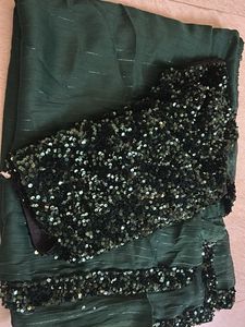 Emerald Sequin Party Blouse