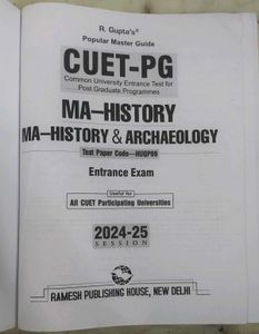 CUET-PG MA History Exam Guide