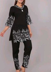 New Floral Embroidered Co-ord Set