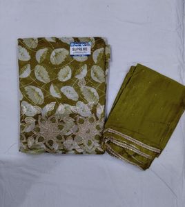 Purple Floral Unstitched Suit