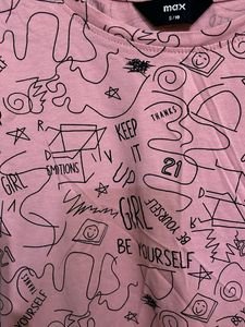 Pink Graphic Print Tee